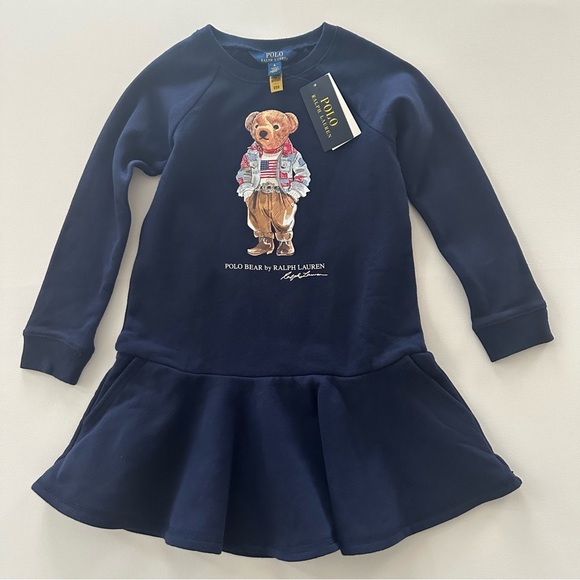 Polo Ralph Lauren Girls 6 Bear Dress NWT - Picture 1 of 3